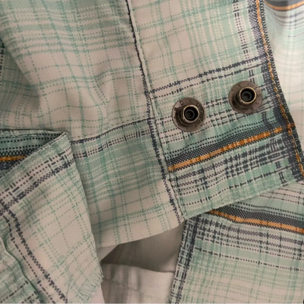 Columbia Aqua and Black Trim Hybrid Shorts